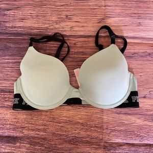 PINK Mint Blue lightly lined Bra Size 32C